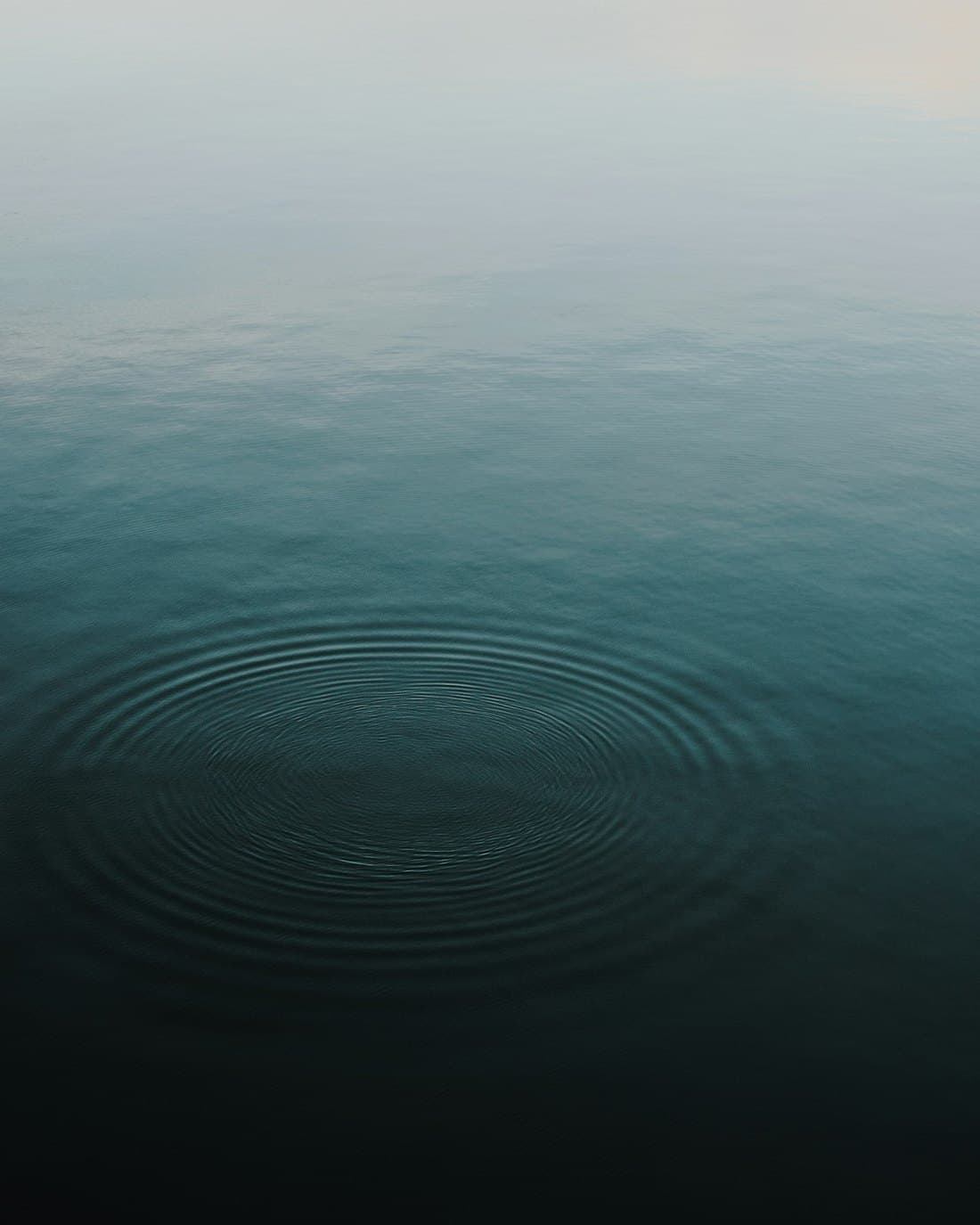 A single ripple spreading across still water, representing how EMDR helps the brain reprocess and settle a distressing memory